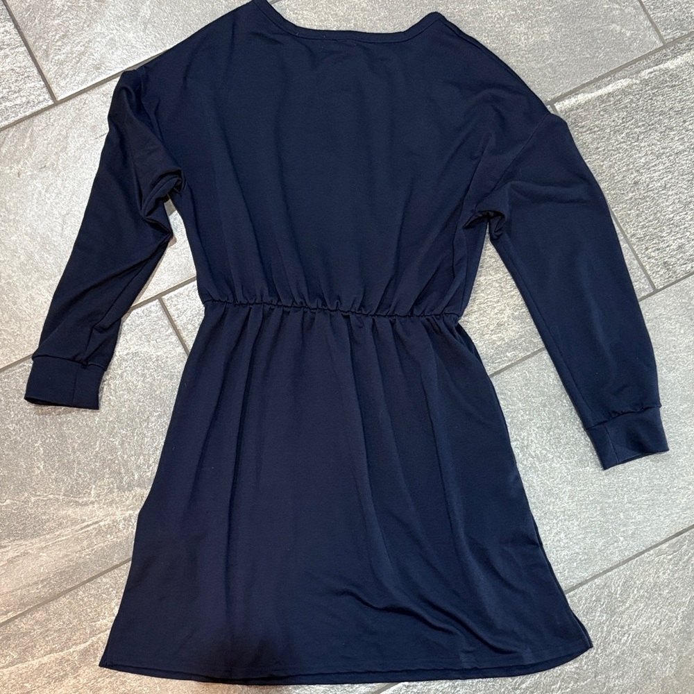 Navy Blue Jersey Women’s Dress - Picture 12 of 16